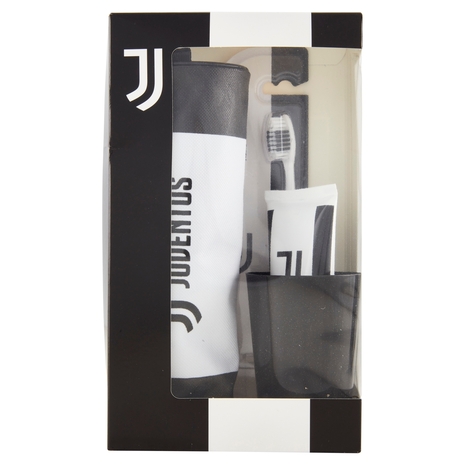 Juventus Dentifricio alla Menta 75 ml, Spazzolino Medio, Bicchiere, Fan Bag